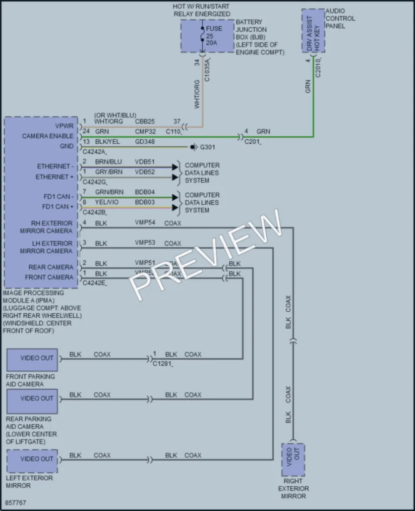 2024 Lincoln Corsair Navigation wiring diagram preview