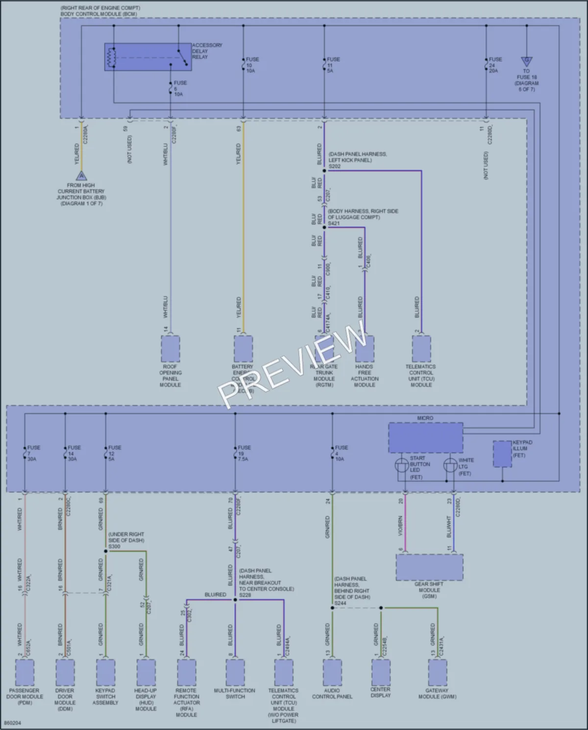 2024 Lincoln Corsair Power Distribution wiring diagram preview