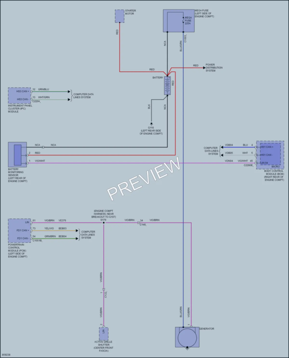 2024 Lincoln Corsair Starting Charging wiring diagram preview