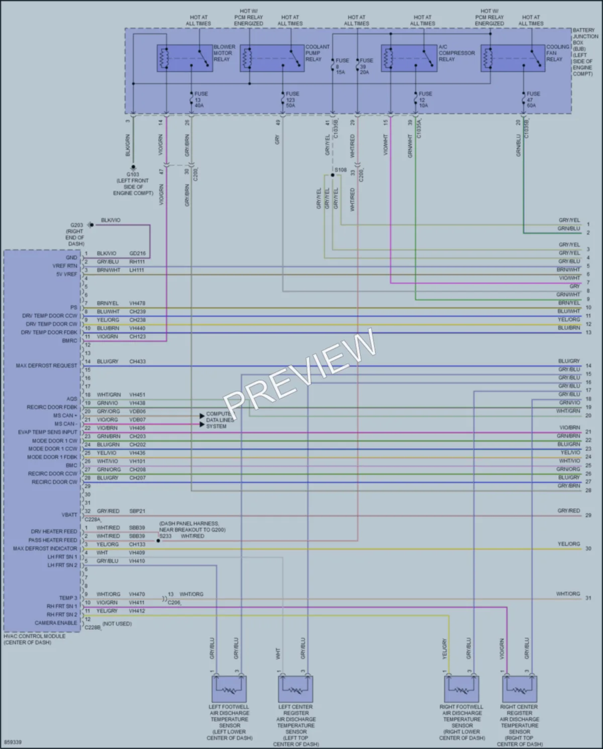 2024 Lincoln CorsairPlugIn Air Conditioning wiring diagram preview