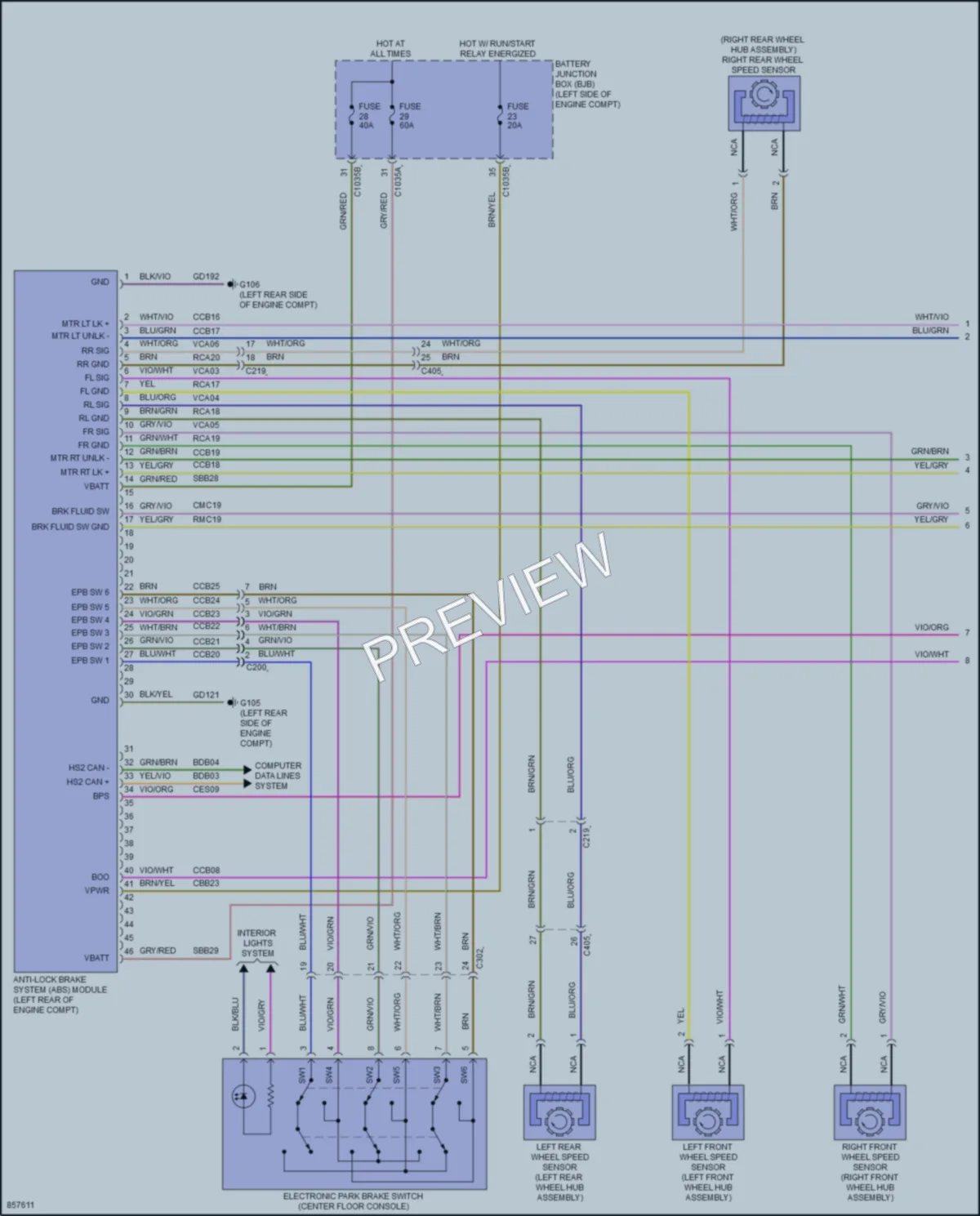 2024 Lincoln CorsairPlugIn Anti Lock Brakes wiring diagram preview