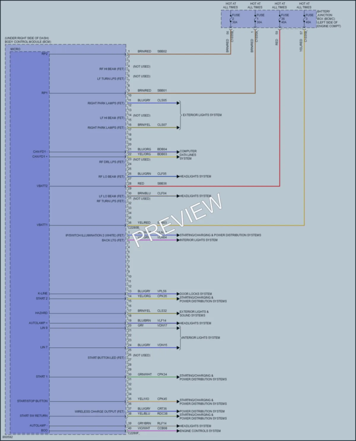 2024 Lincoln Nautilus Body Control Modules wiring diagram preview