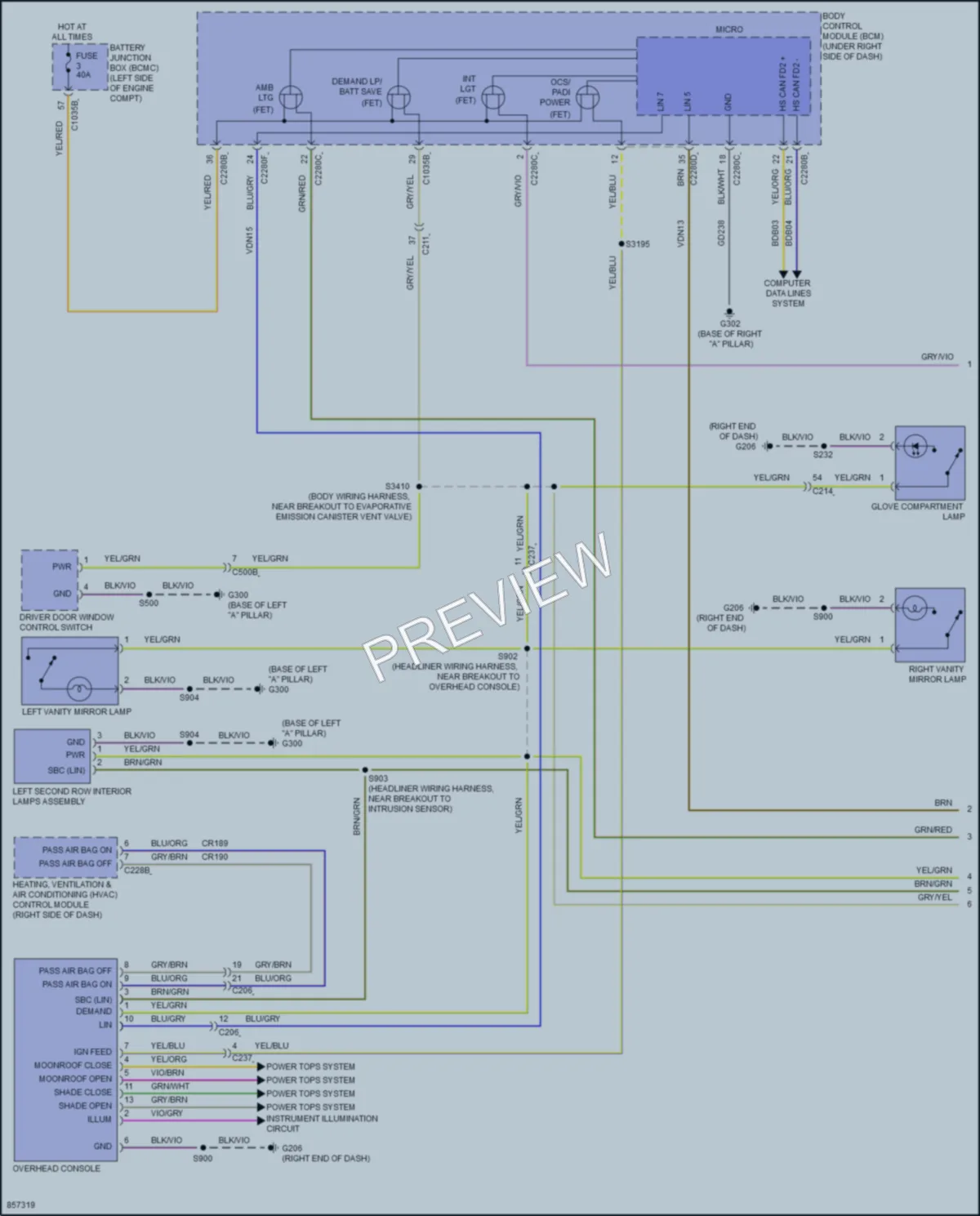 2024 Lincoln Nautilus Interior Lights wiring diagram preview