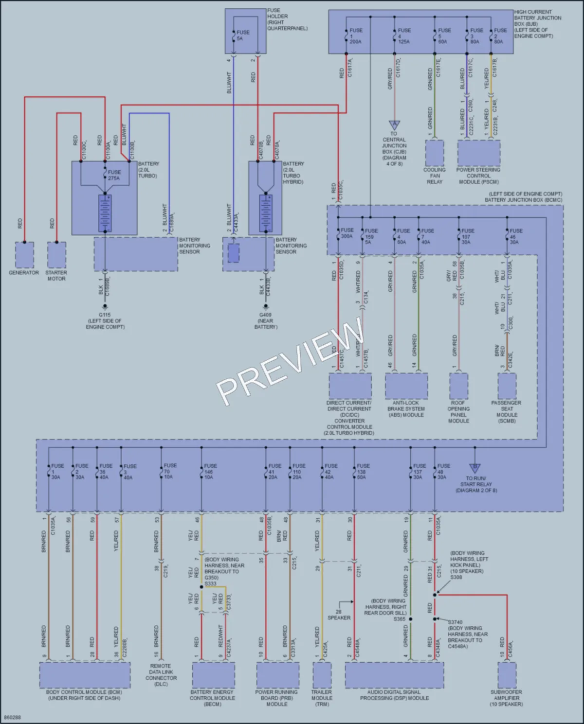 2024 Lincoln Nautilus Power Distribution wiring diagram preview