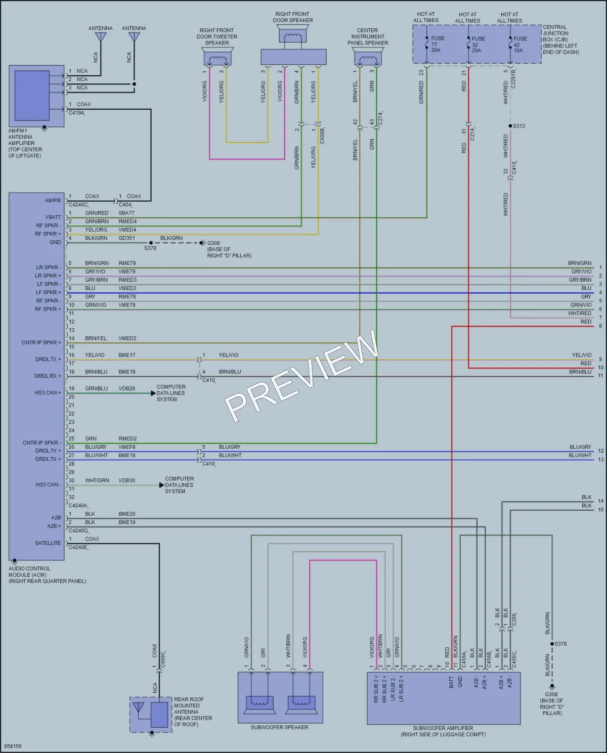 2024 Lincoln Nautilus Radio wiring diagram preview