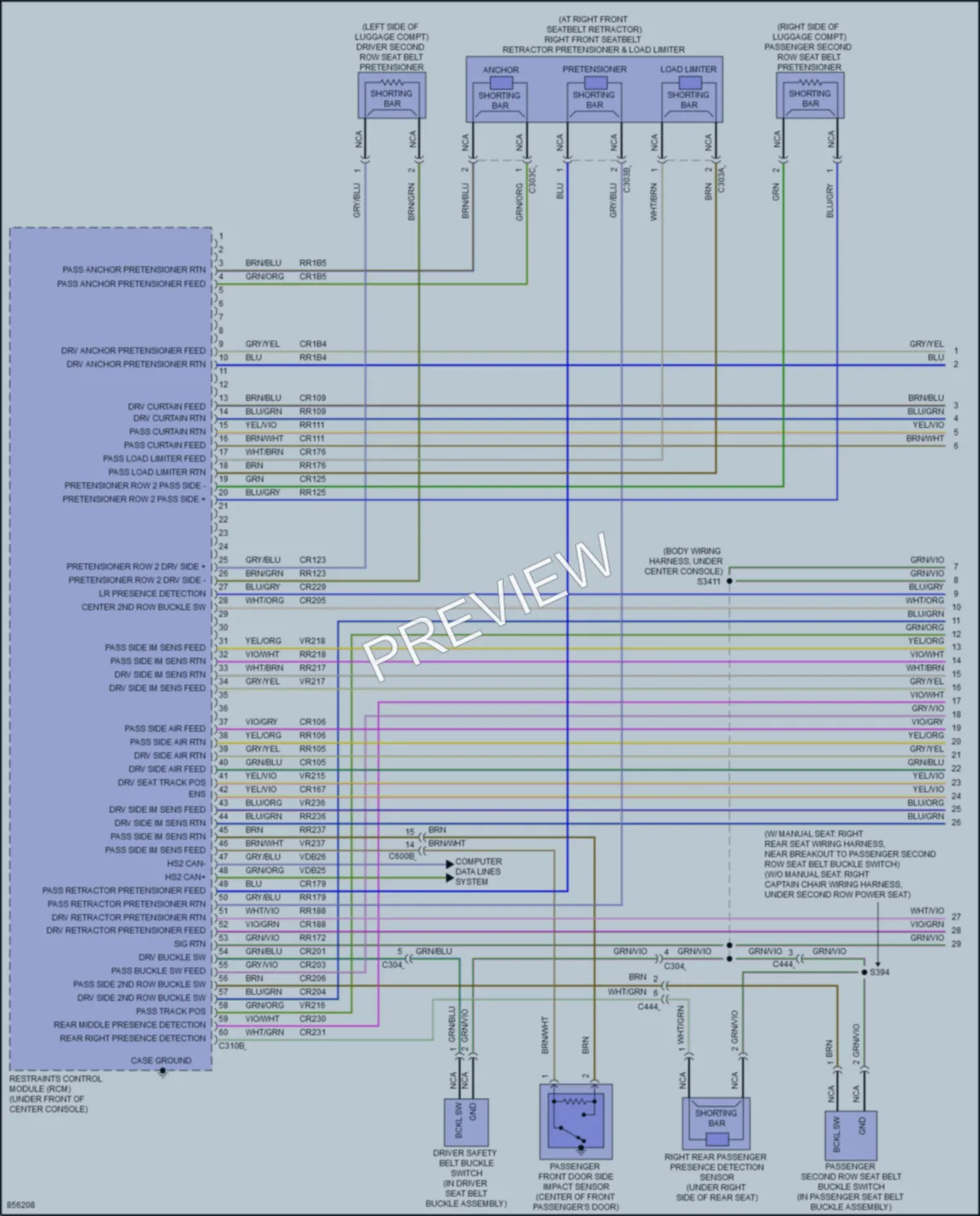 2024 Lincoln Nautilus Supplemental Restraints wiring diagram preview