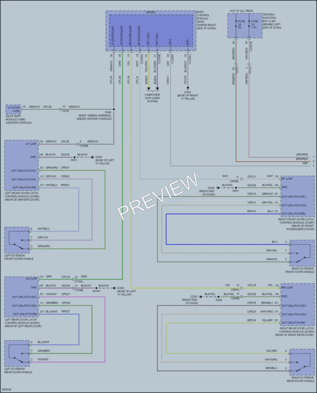 2024 Lincoln Nautilus Warning Systems wiring diagram preview