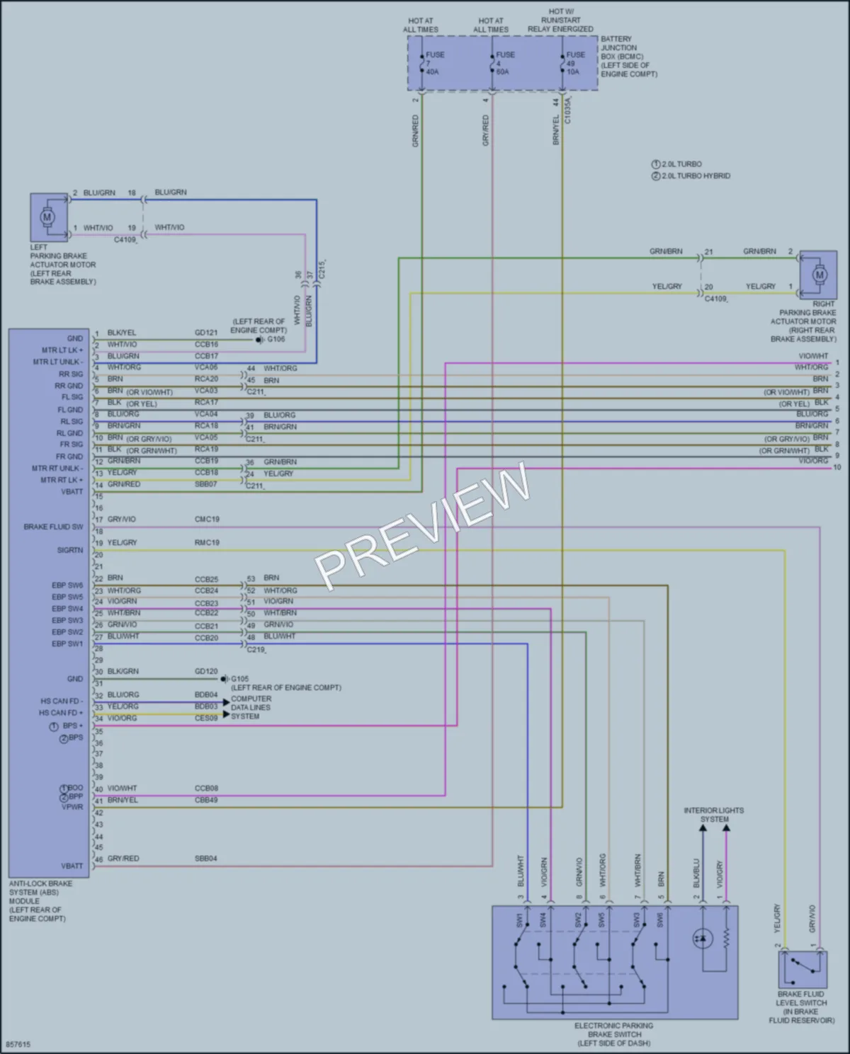 2024 Lincoln NautilusHybrid Anti Lock Brakes wiring diagram preview