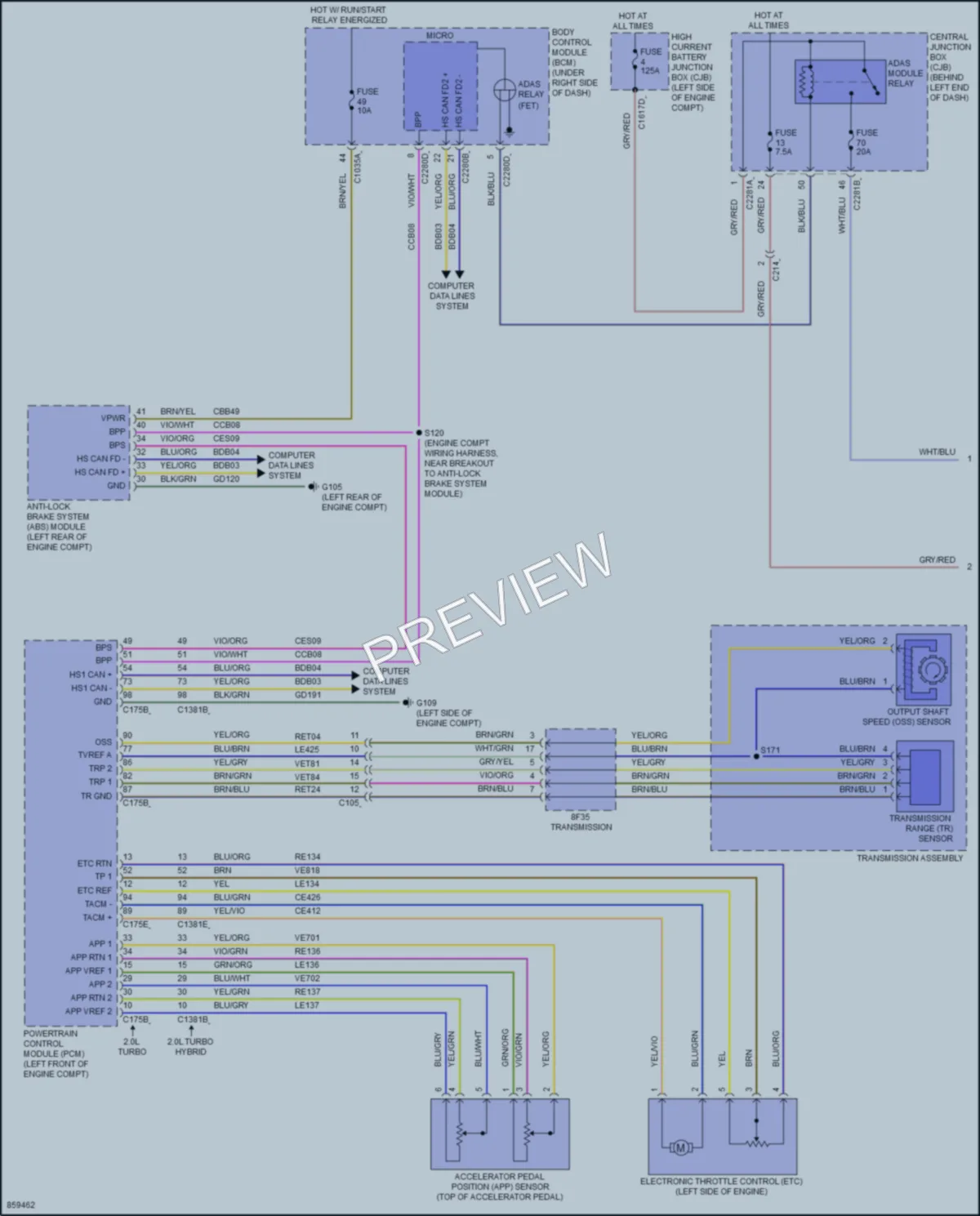 2024 Lincoln NautilusHybrid Cruise Control wiring diagram preview