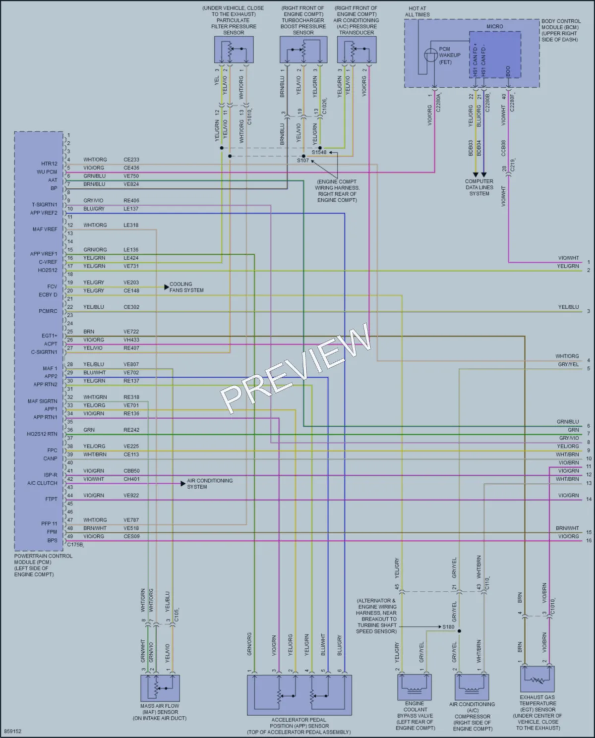 2024 Lincoln NautilusHybrid Engine Performance wiring diagram preview
