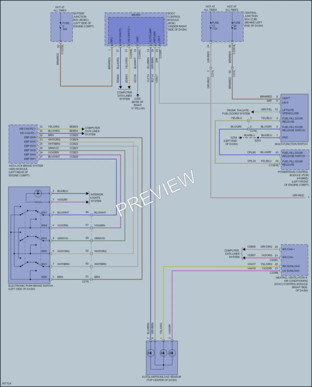 2024 Lincoln NautilusHybrid Headlights wiring diagram preview
