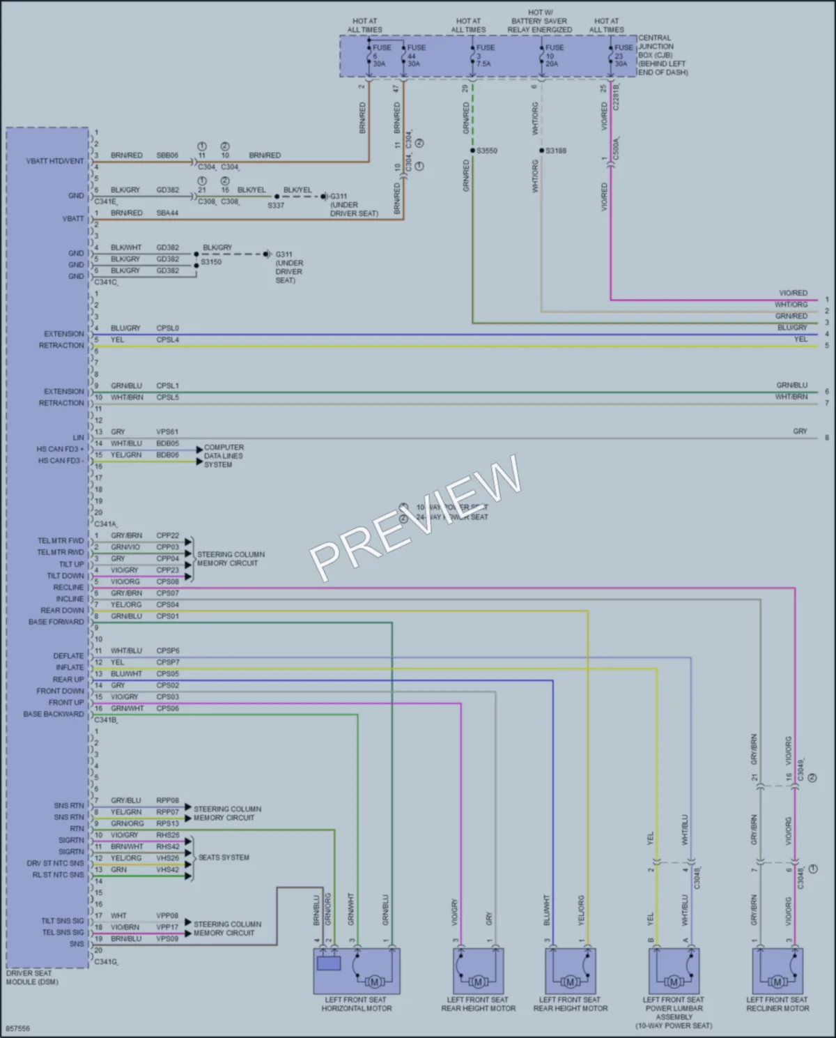 2024 Lincoln NautilusHybrid Memory Systems wiring diagram preview
