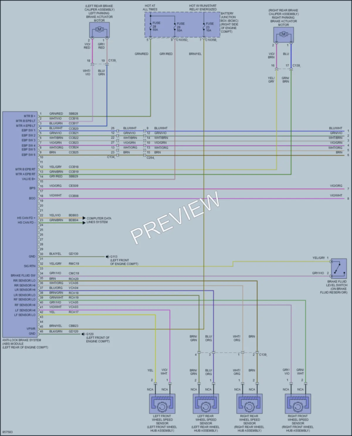 2024 Lincoln Navigator Anti Lock Brakes wiring diagram preview