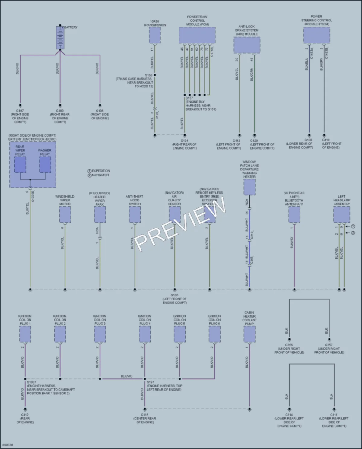 2024 Lincoln Navigator Ground Distribution wiring diagram preview
