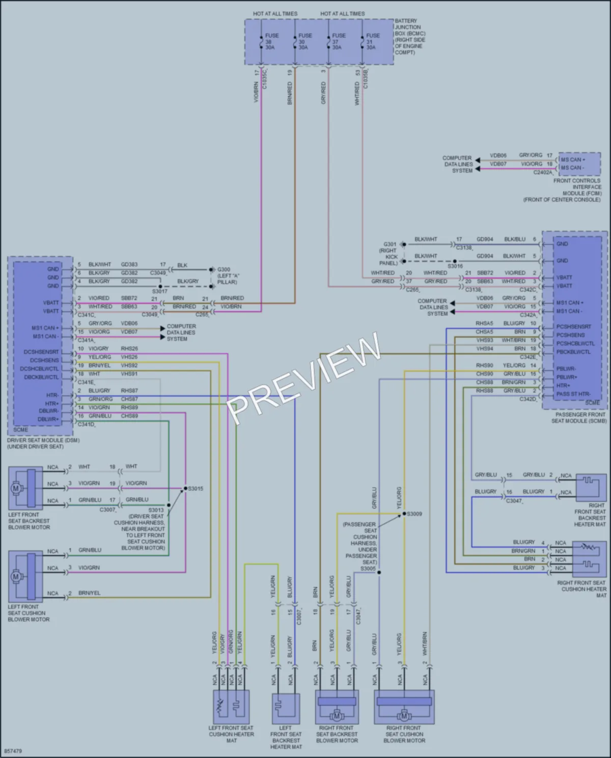 2024 Lincoln Navigator Power Seats wiring diagram preview