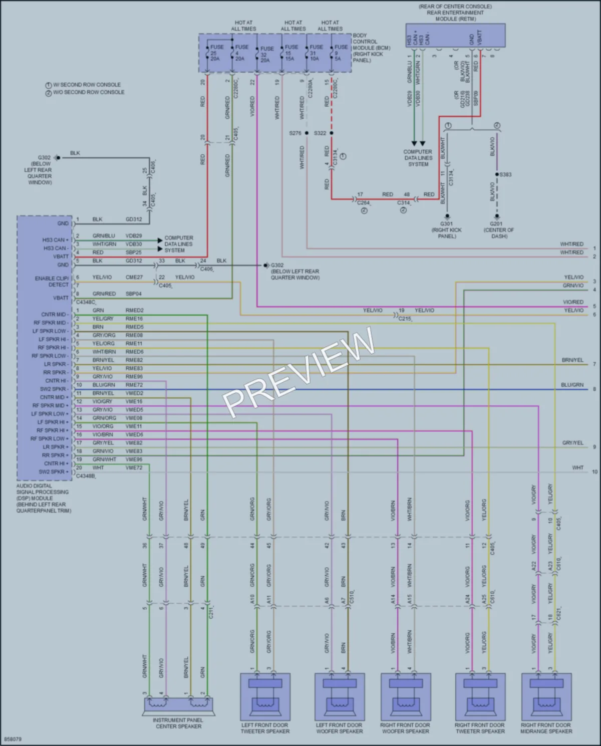 2024 Lincoln Navigator Radio wiring diagram preview