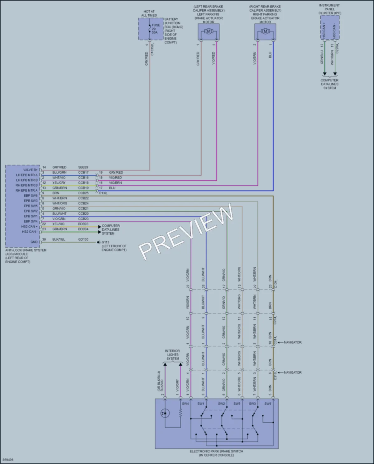 2024 Lincoln Navigator Shift Interlock wiring diagram preview