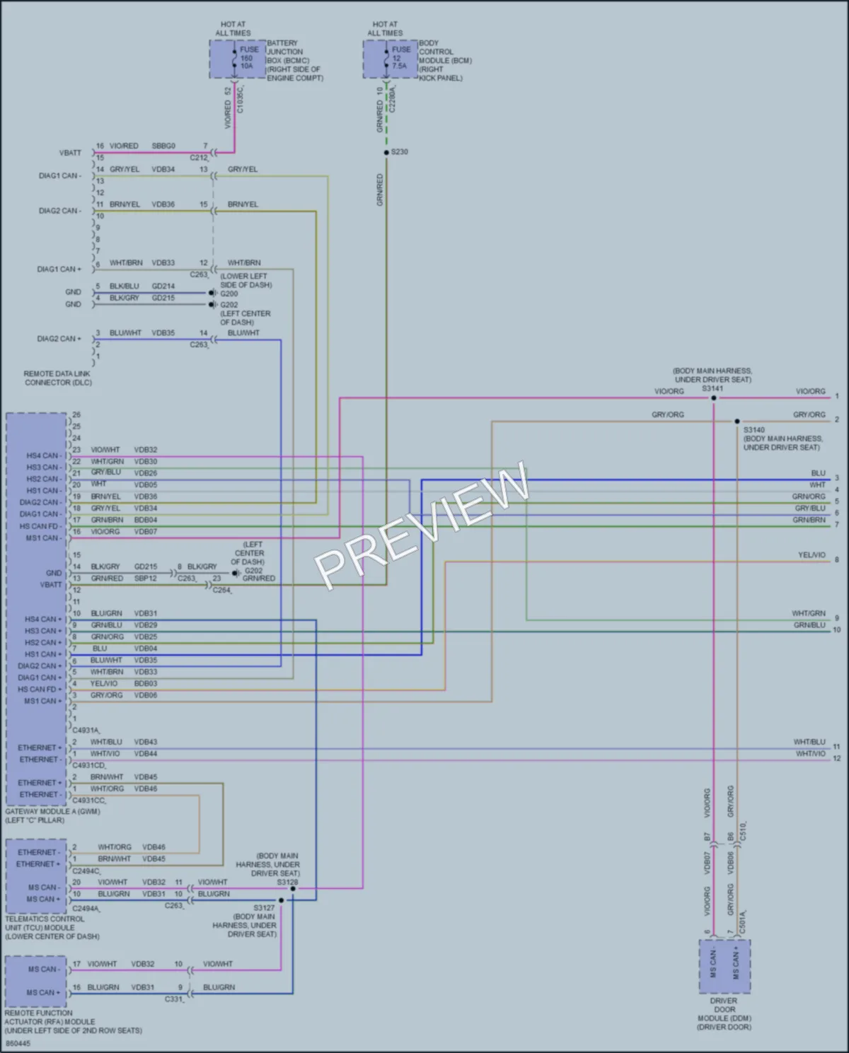 2024 Lincoln NavigatorL Computer Data Lines wiring diagram preview