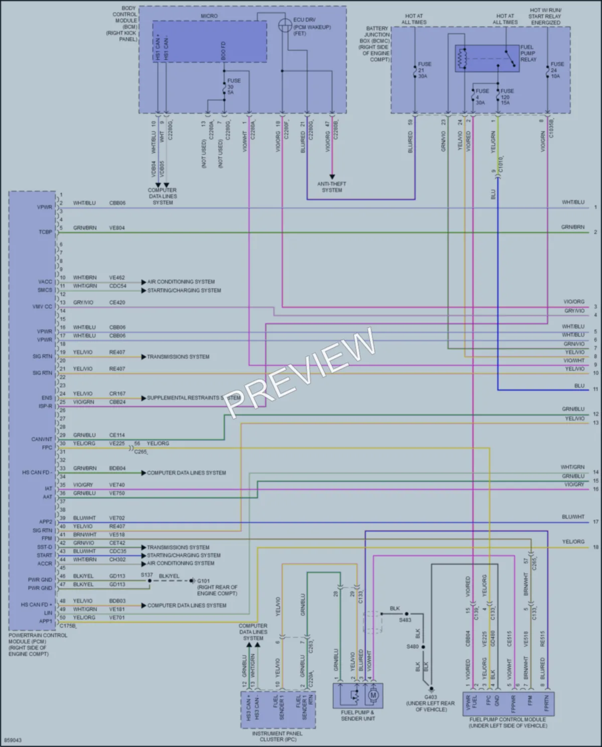 2024 Lincoln NavigatorL Engine Performance wiring diagram preview