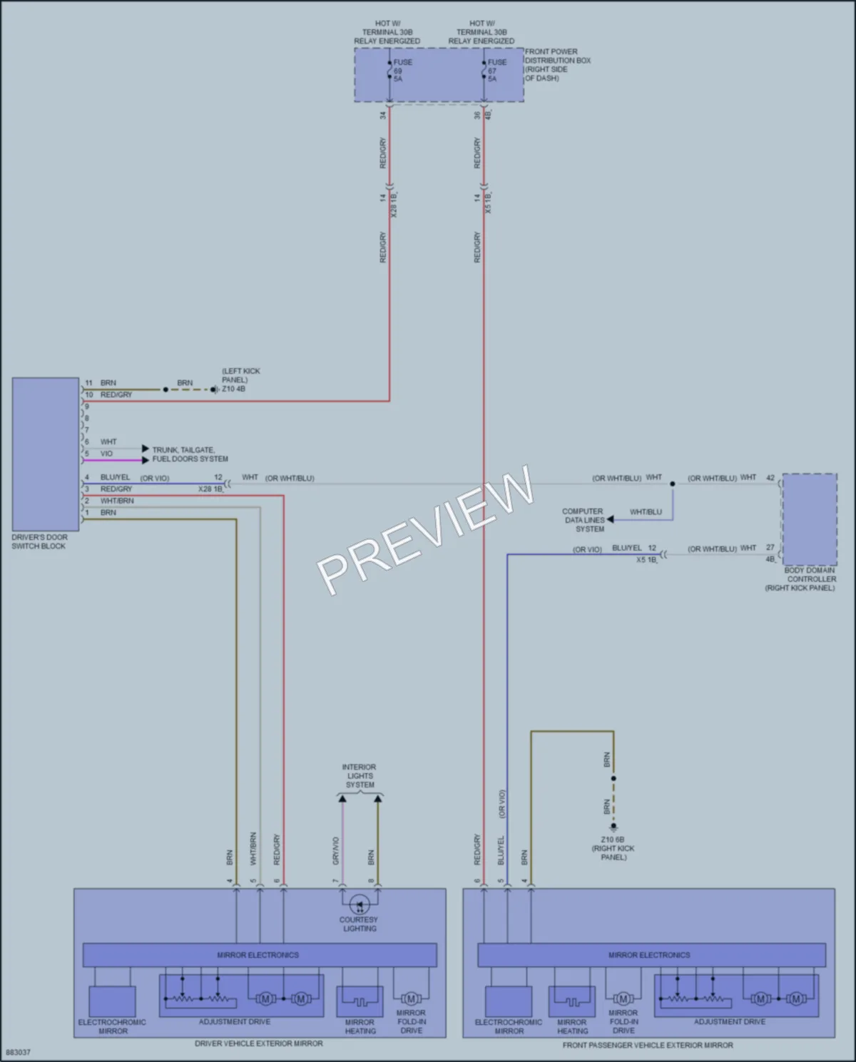 2024 MINI Cooper Memory Systems wiring diagram preview