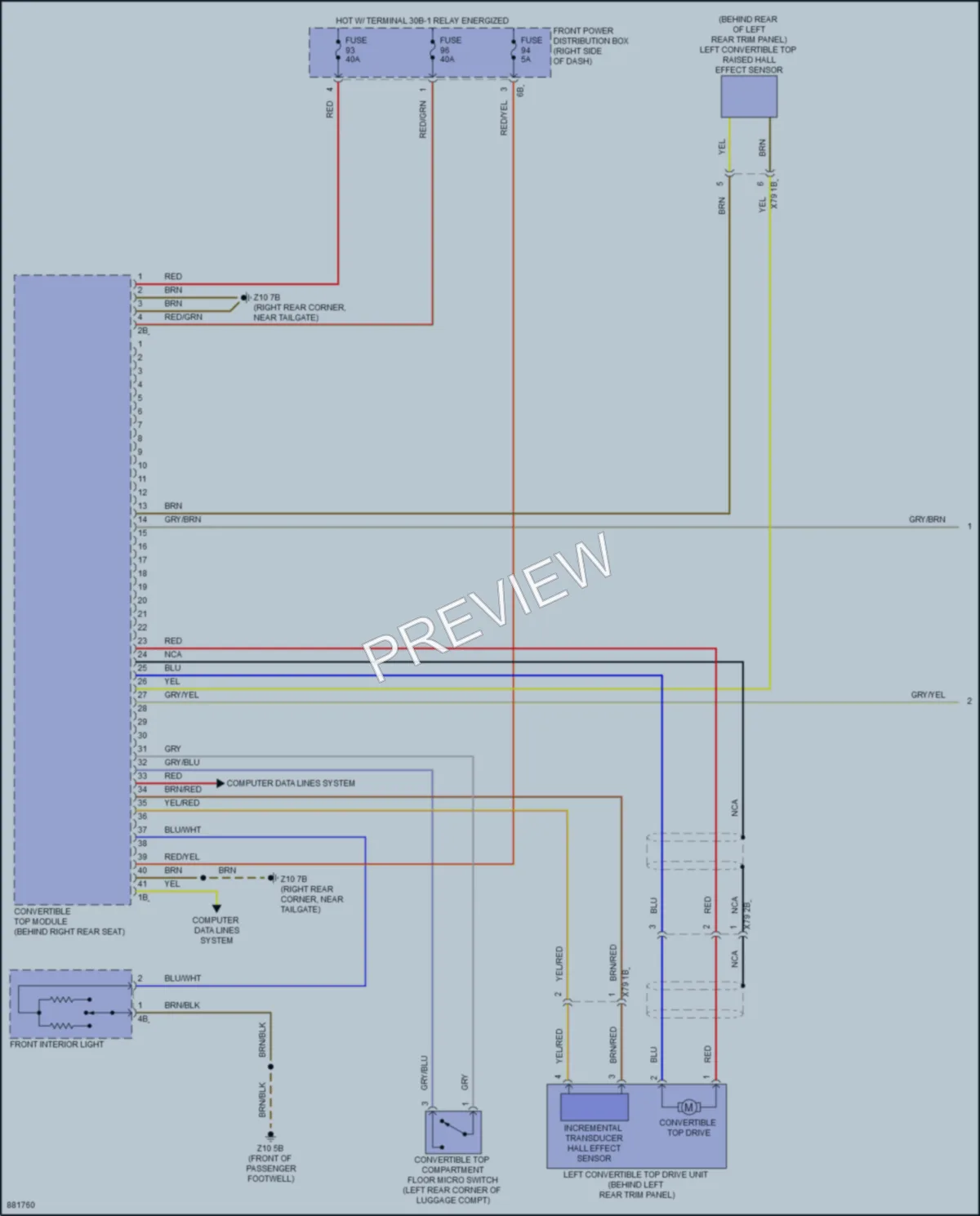 2024 MINI Cooper Power Top Sunroof wiring diagram preview