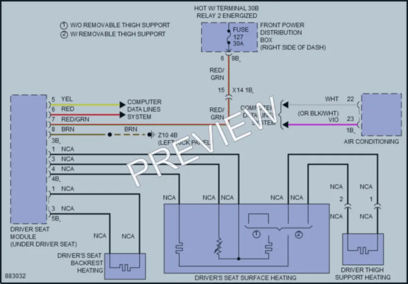 2024 MINI CooperClubman Power Seats wiring diagram preview