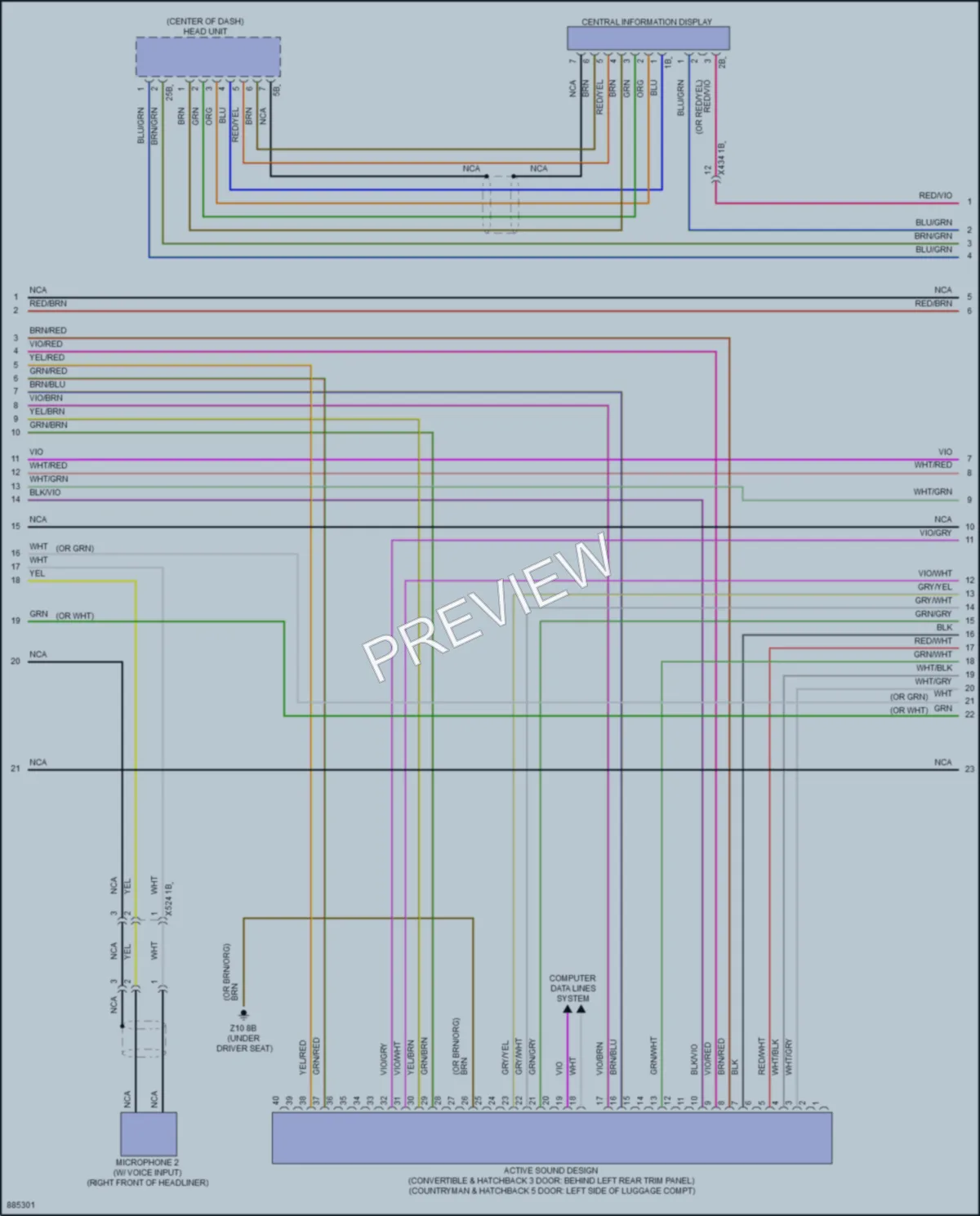 2024 MINI CooperClubman Radio wiring diagram preview