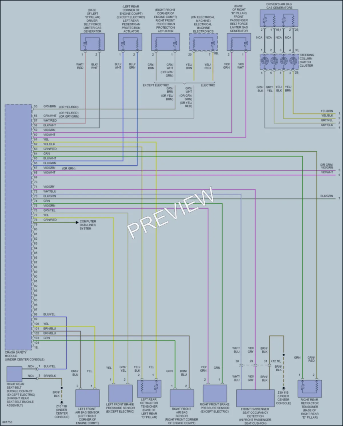 2024 MINI CooperClubman Supplemental Restraints wiring diagram preview