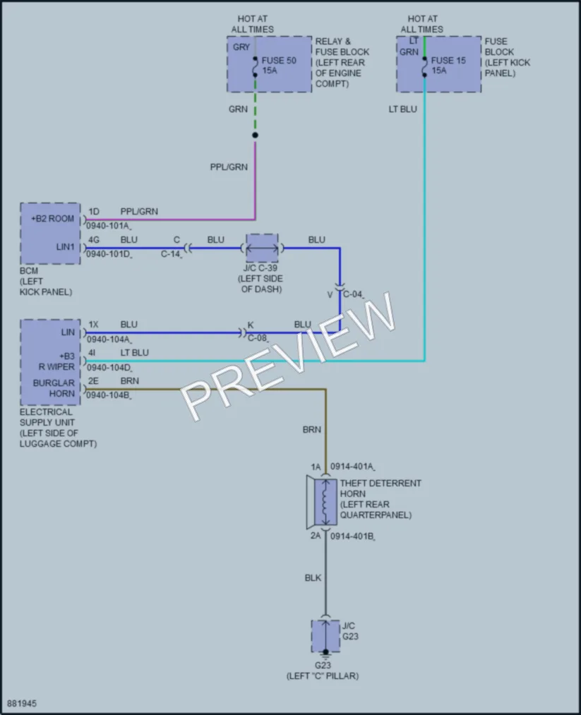 2024 Mazda 3 Anti Theft Wiring Diagrams protected preview