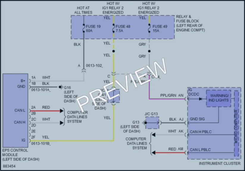 2024 Mazda 3 Electronic Power Steering wiring diagram preview