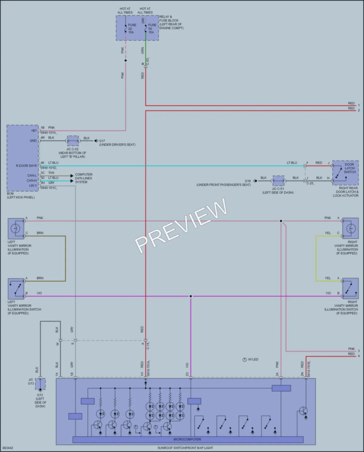 2024 Mazda 3 Interior Lights wiring diagram preview