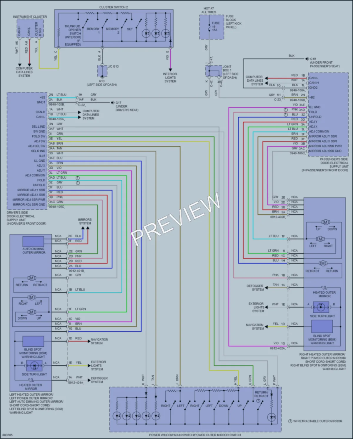 2024 Mazda 3 Memory Systems wiring diagram preview