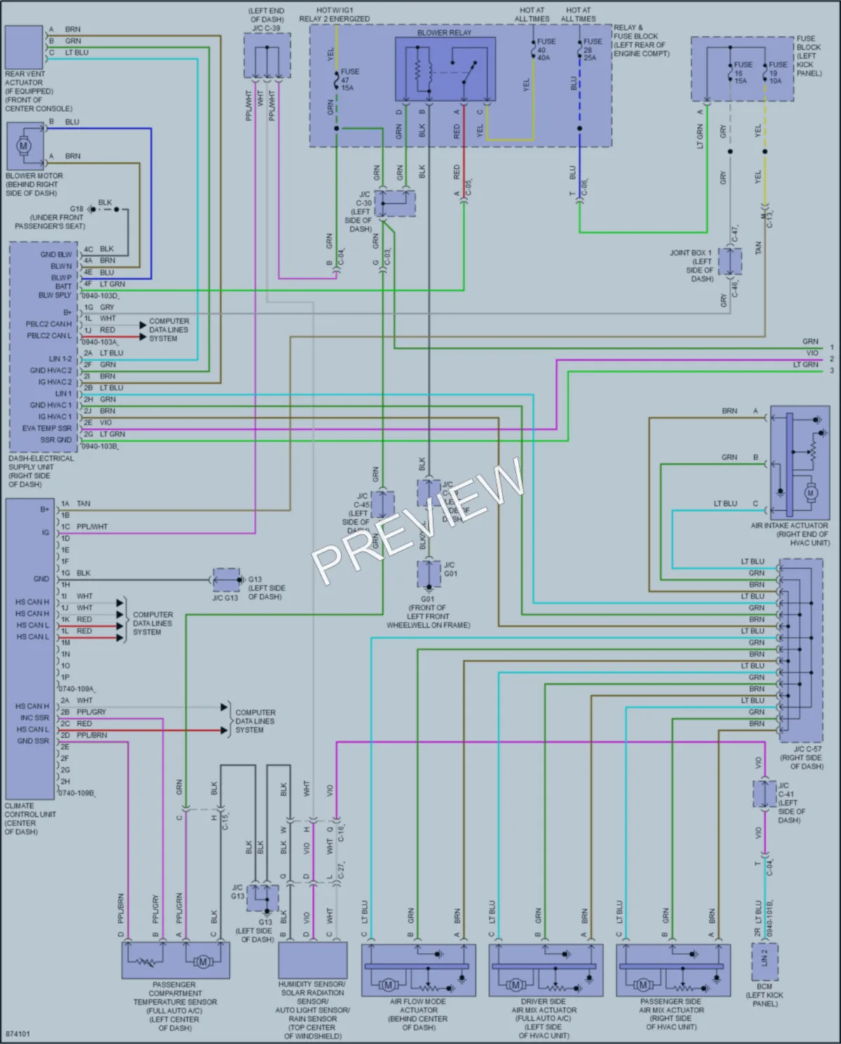 2024 Mazda CX30 Air Conditioning wiring diagram preview