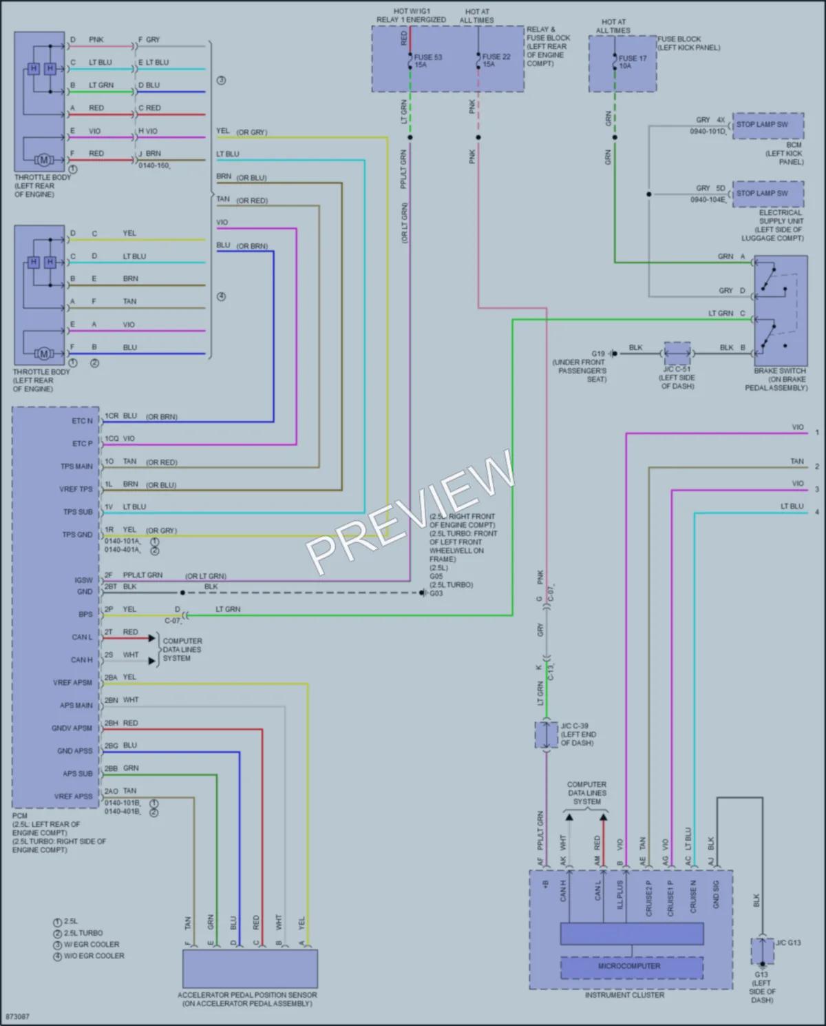 2024 Mazda CX30 Cruise Control wiring diagram preview