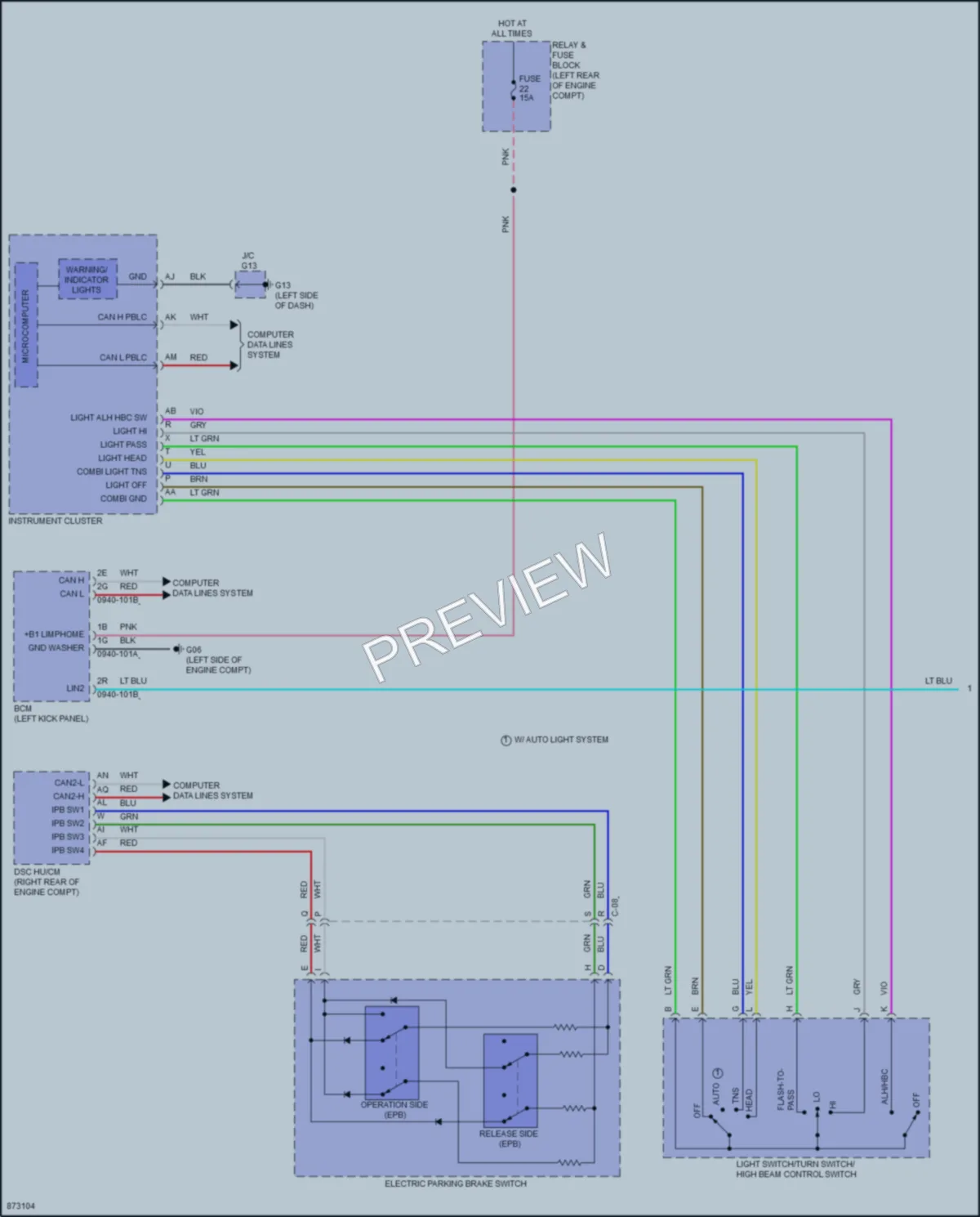 2024 Mazda CX30 Headlights wiring diagram preview