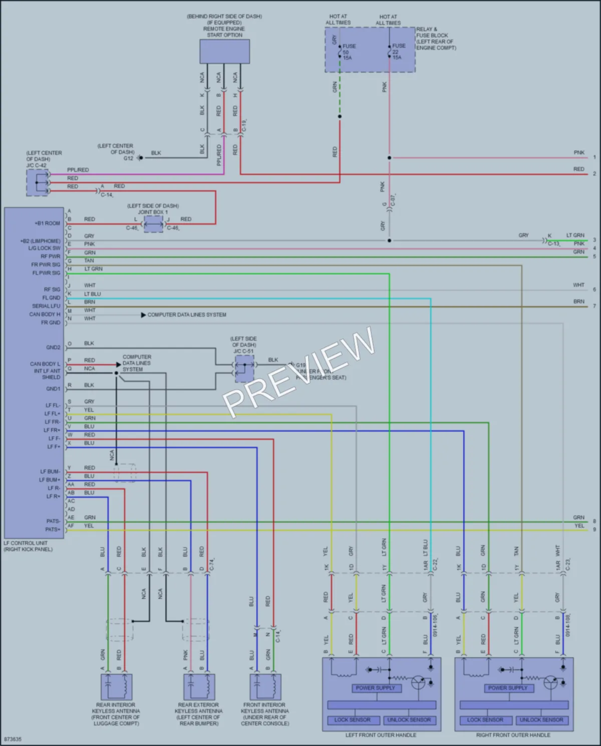 2024 Mazda CX30 Power Door Locks wiring diagram preview