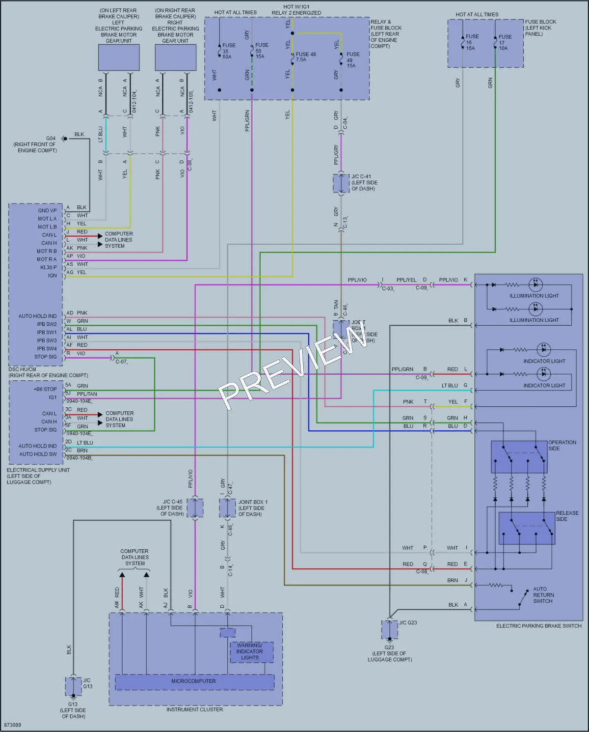 2024 Mazda CX30 Shift Interlock wiring diagram preview