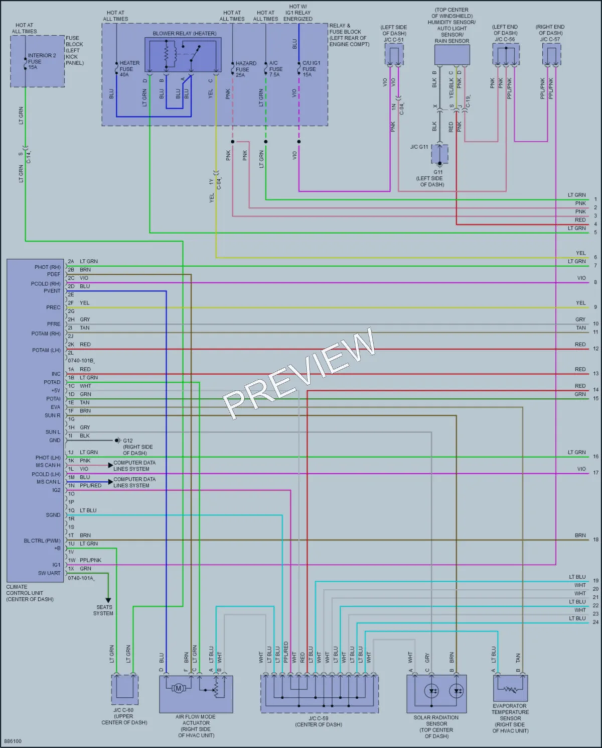 2024 Mazda CX5 Air Conditioning wiring diagram preview