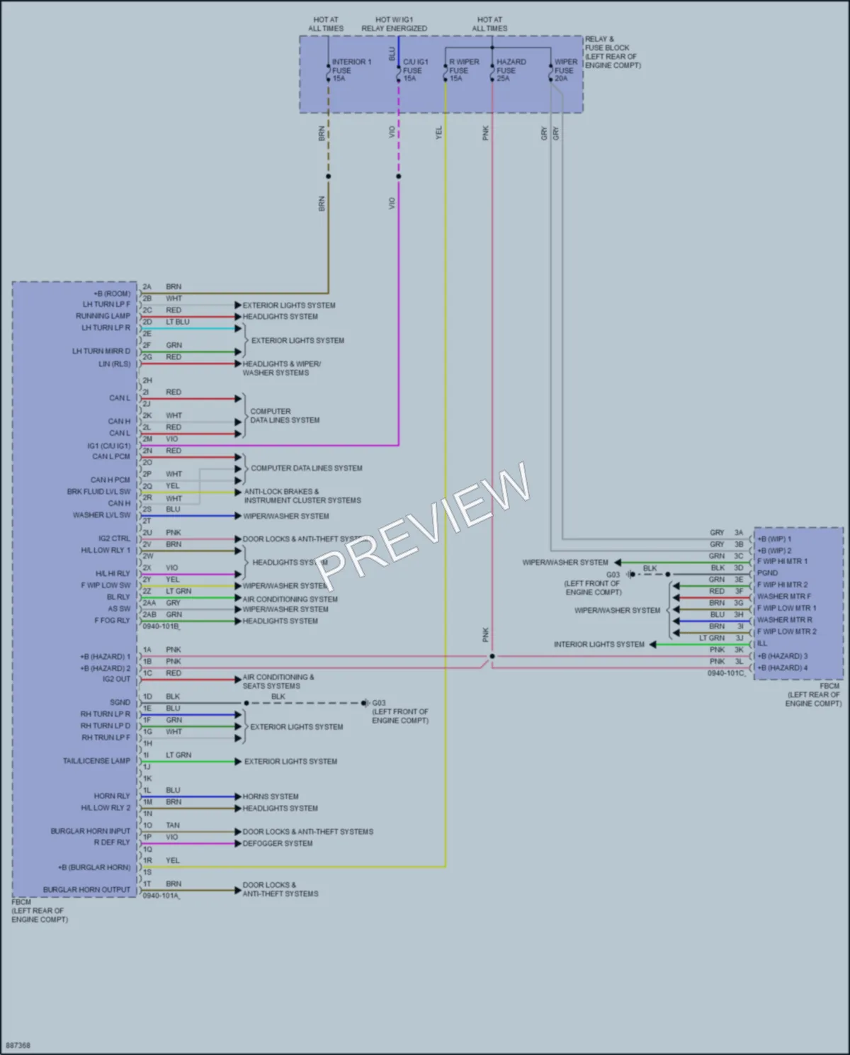 2024 Mazda CX5 Body Control Modules wiring diagram preview