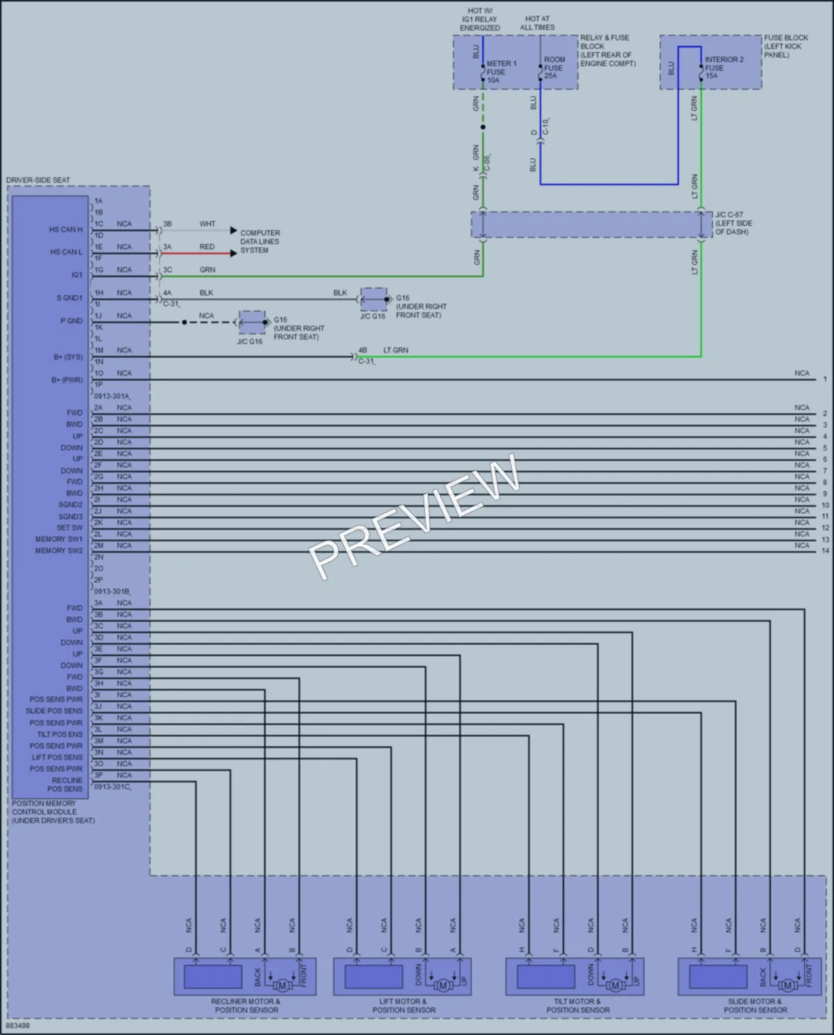 2024 Mazda CX5 Memory Systems wiring diagram preview