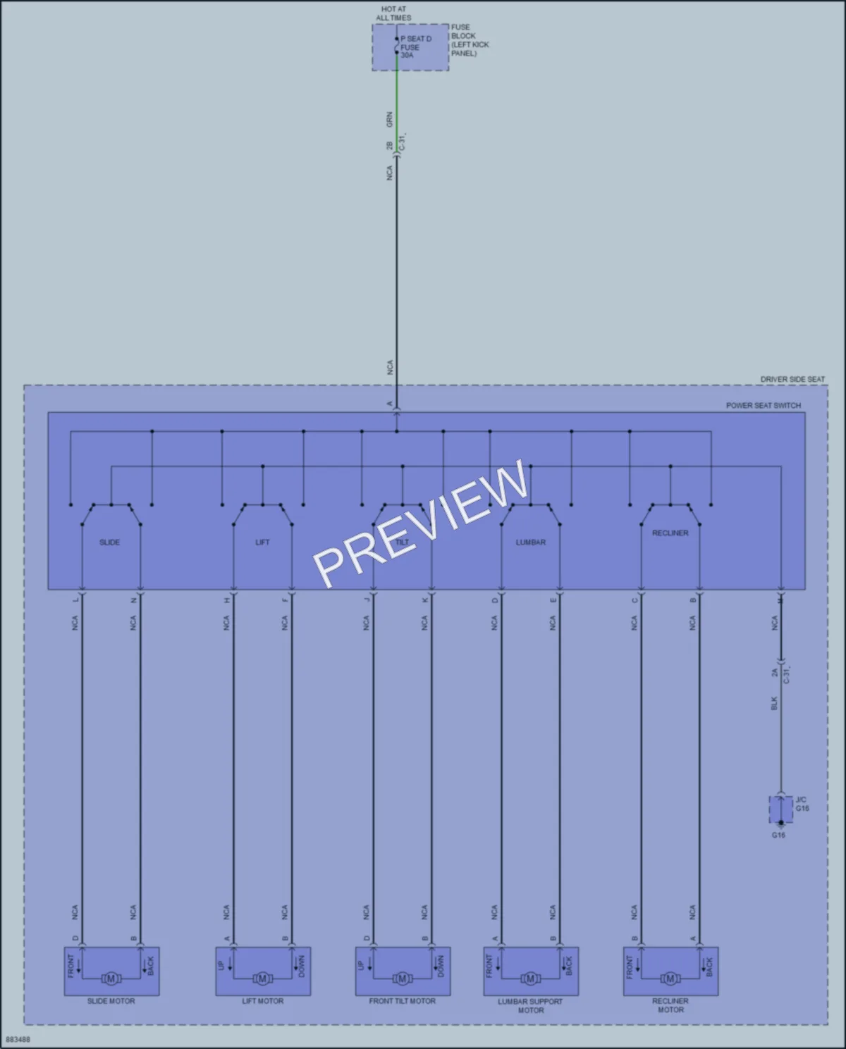 2024 Mazda CX5 Power Seats wiring diagram preview