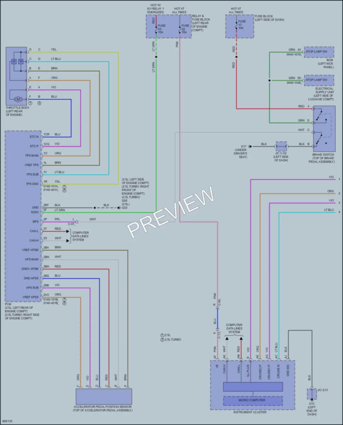 2024 Mazda CX50 Cruise Control wiring diagram preview