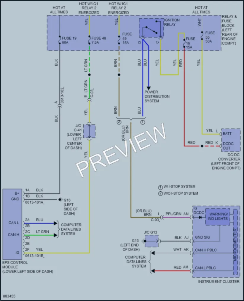 2024 Mazda CX50 Electronic Power Steering wiring diagram preview