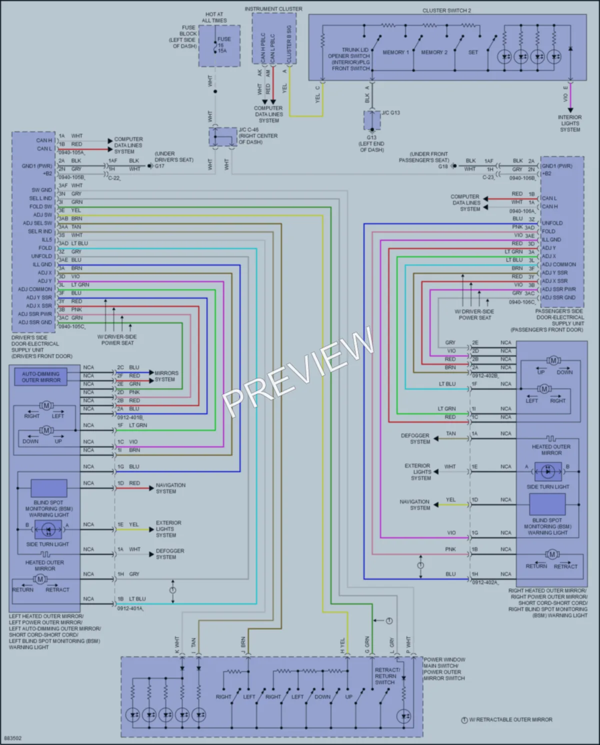 2024 Mazda CX50 Memory Systems wiring diagram preview