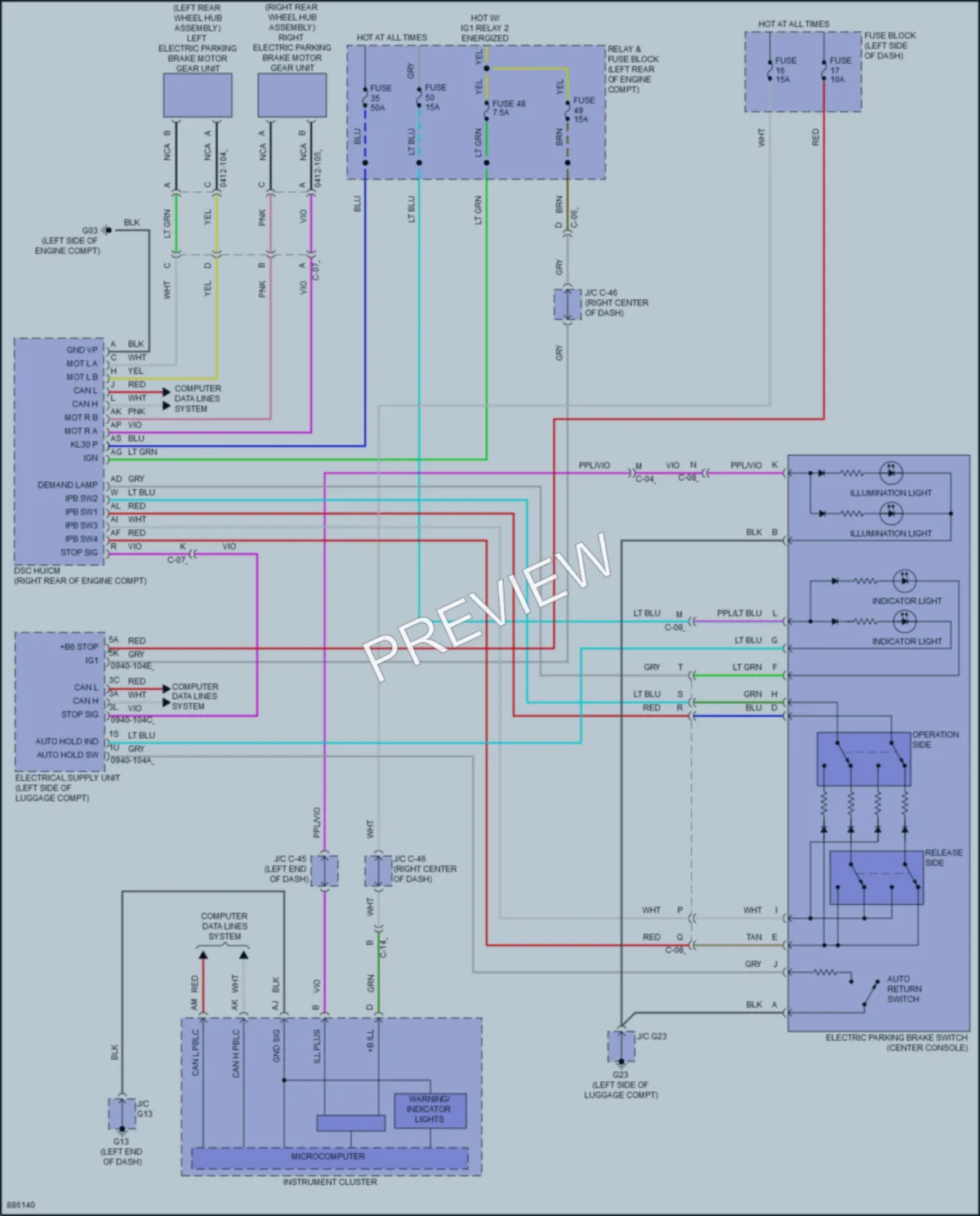 2024 Mazda CX50 Shift Interlock wiring diagram preview