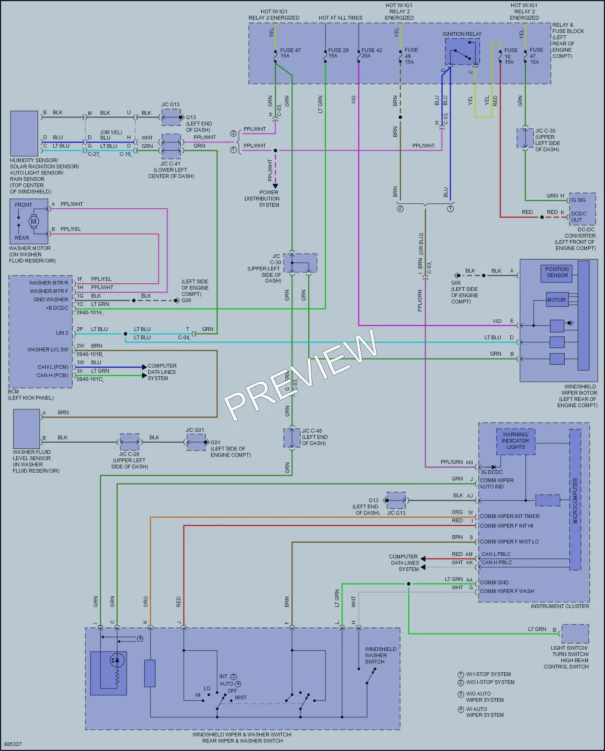 2024 Mazda CX50 Wiper Washer wiring diagram preview