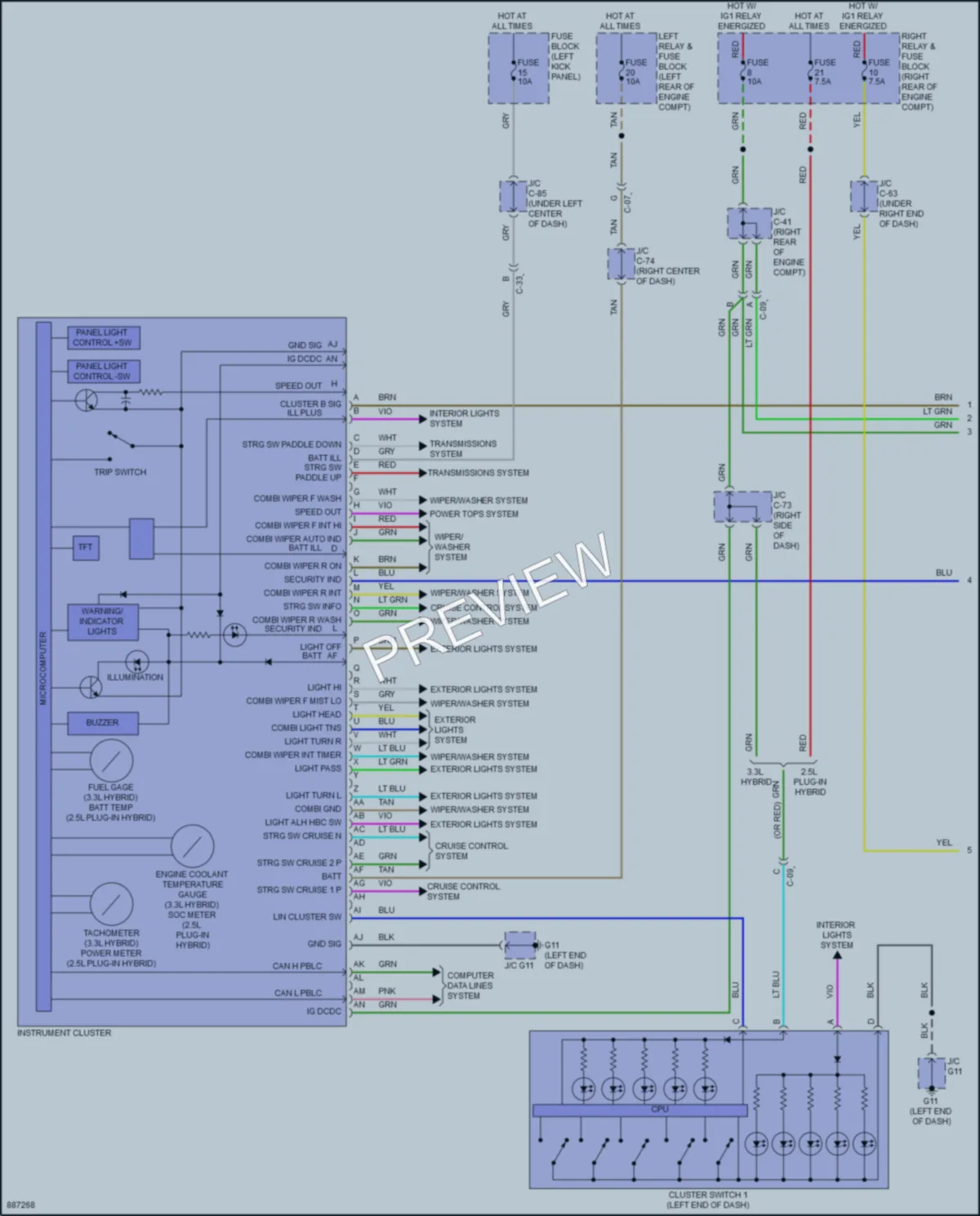 2024 Mazda CX90 Instrument Cluster wiring diagram preview