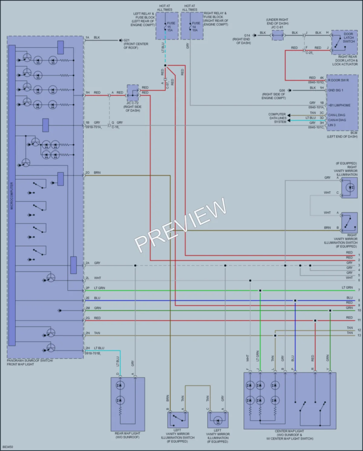 2024 Mazda CX90 Interior Lights wiring diagram preview