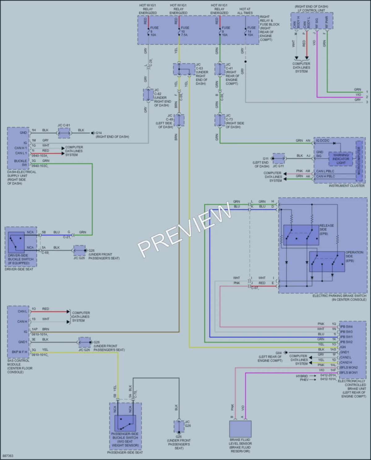2024 Mazda CX90 Warning Systems wiring diagram preview