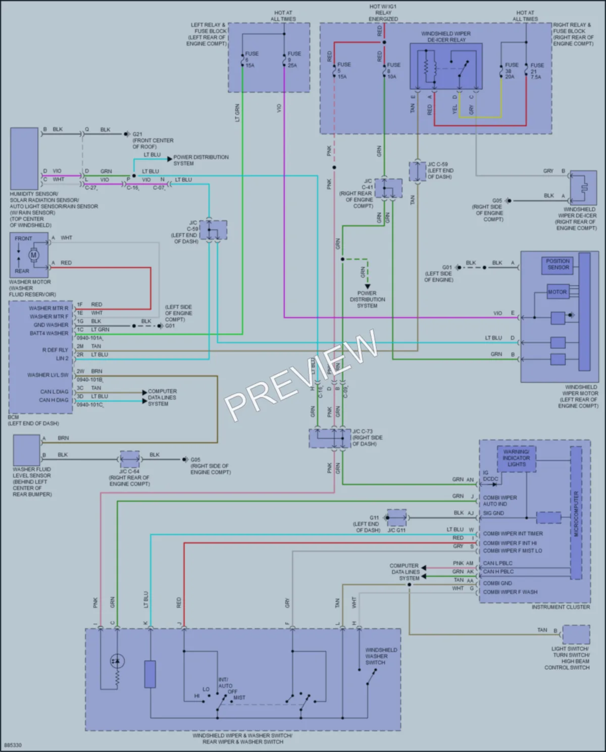 2024 Mazda CX90 Wiper Washer wiring diagram preview